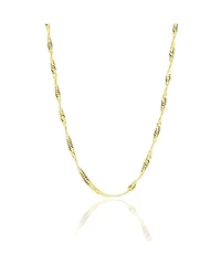 Spero London Twisted Curb Singapore Sterling Silver Chain Adjustable