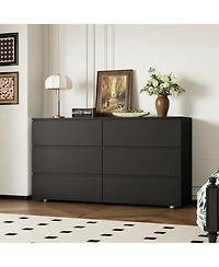 Homsee 6-Drawers Wood Chest of Drawer Cabinet Organizer