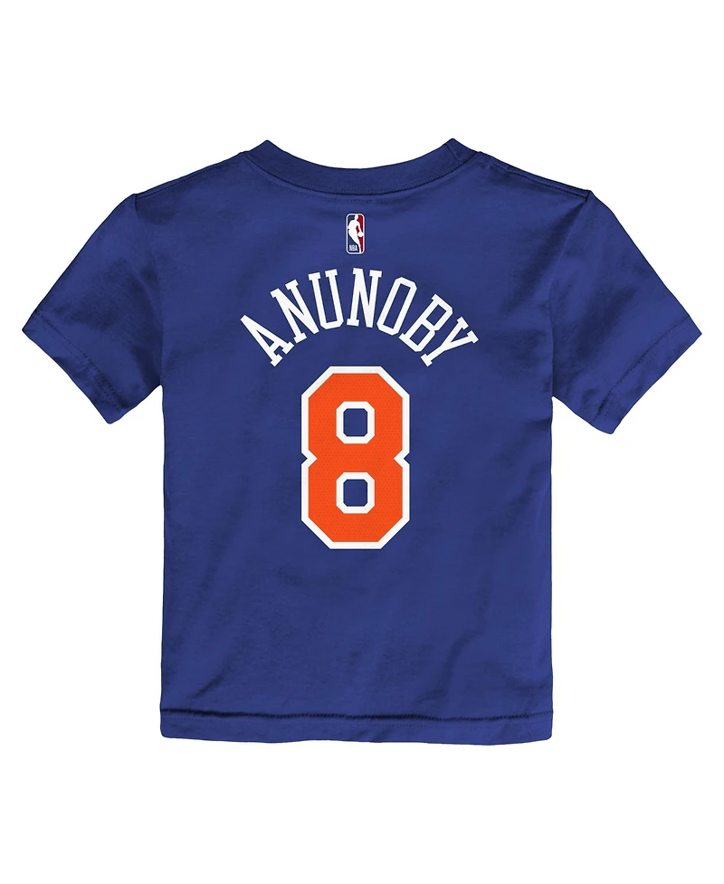 Nike Toddler Og Anunoby Blue New York Knicks Icon Name Number T-Shirt