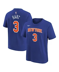 Nike Big Boys and Girls Josh Hart Blue New York Knicks Icon Name Number T-Shirt