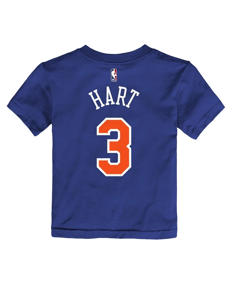Nike Toddler Josh Hart Blue New York Knicks Icon Name Number T-Shirt