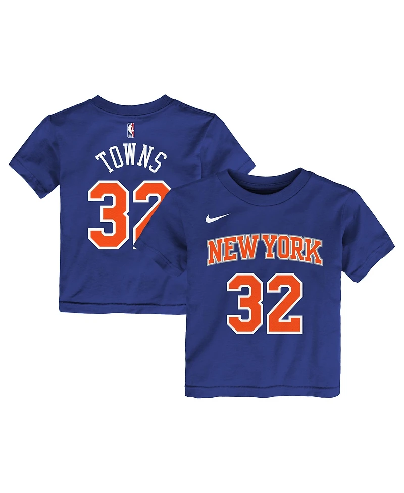 Nike Toddler Karl-Anthony Towns Blue New York Knicks Icon Name Number T-Shirt