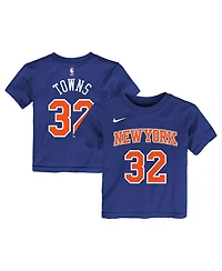Nike Toddler Karl-Anthony Towns Blue New York Knicks Icon Name Number T-Shirt