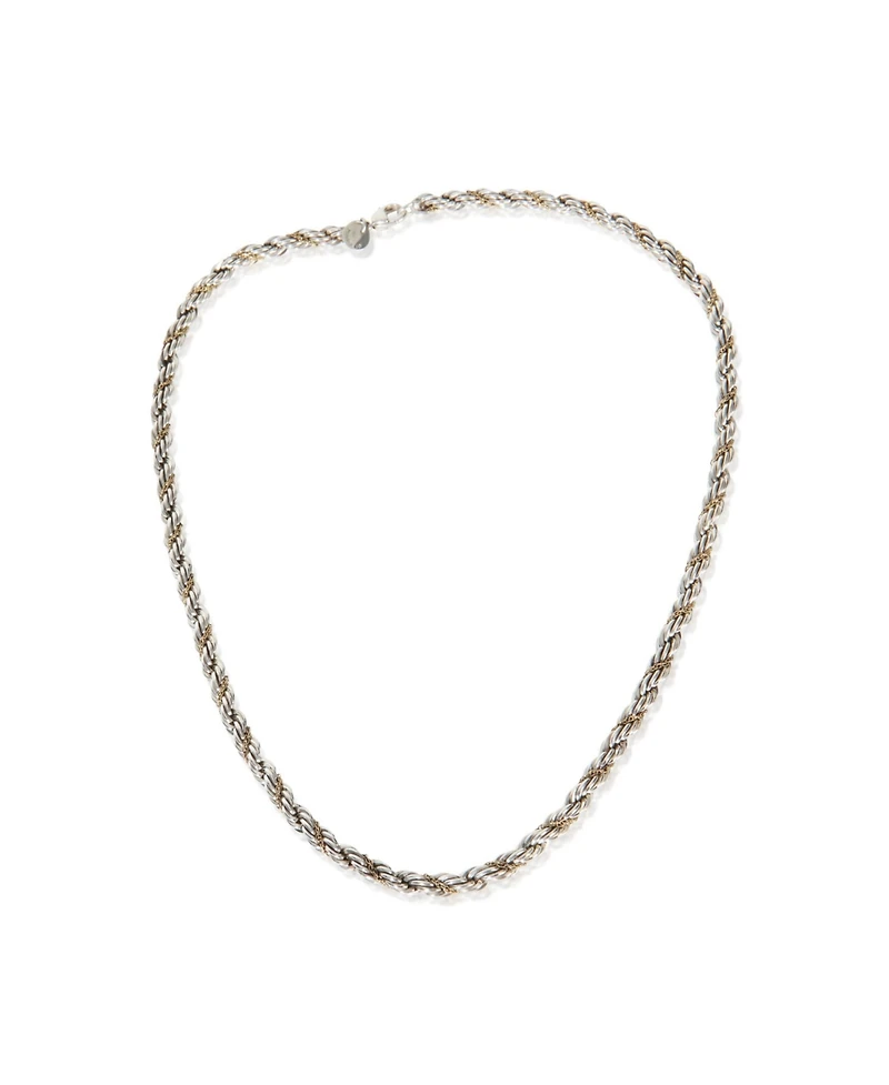 Pre-Owned Tiffany & Co Yellow Gold and Sterling Silver Twisted Rope Necklace