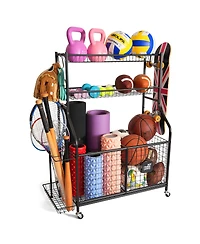 Sports Equipment Garage Organizer,Garage Ball Storage for Sports Gear and Toys