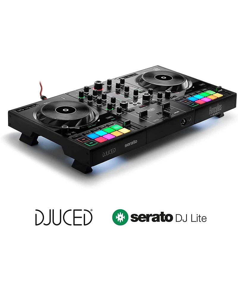 Hercules DjControl Inpulse 500 2-Channel DJ Controller with Retractable Feet, Software and Accessories