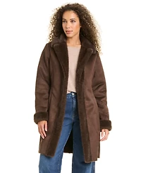 Jones New York Women's Faux Shearling Coat