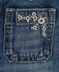 Polo Ralph Lauren Girls' 7-16 Embroidered Flared Cotton Denim Jeans