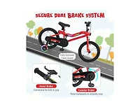 Hongge 16 Inches Kids Bike with Led Lights, Adjustable Carbon Steel Bicycle-4-7 Years