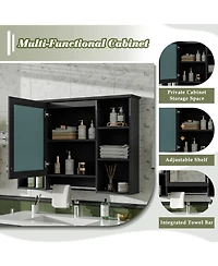 Midola 42 inch Wall Mounted Medicine Cabinet with Adjustable Shelf and Soft Close Door, High-Define Mirror with Storage for Bathroom Vanity