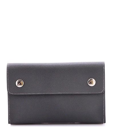 Pre-Owned HERMES Double Snap Pochette Crossbody Epsom
