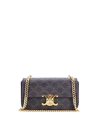Pre-Owned Celine Small Triomphe Chain Shoulder Bag Triomphe Coated Canvas