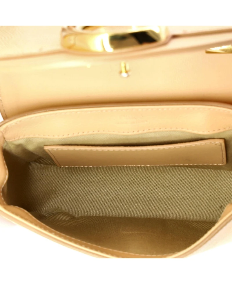 Pre-Owned Chloe Mini C Flap Bag Embossed Leather