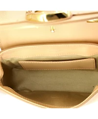 Pre-Owned Chloe Mini C Flap Bag Embossed Leather