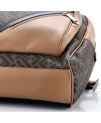 Pre-Owned Fendi Large Front Pocket Chiodo Backpack Zucca Coated Canvas with Leather