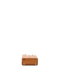 Pre-Owned Fendi Mini Sunshine Shopper Tote Zucca Embossed Leather