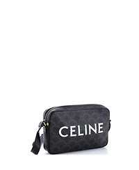 Pre-Owned Celine Medium Logo Messenger Bag Triomphe Coated Canvas