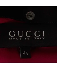 Pre-Owned Gucci Women's Leather-Trimmed Silk Sleeveless Top