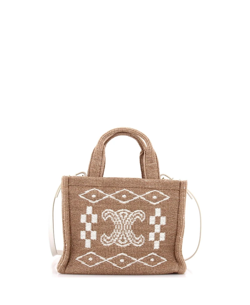 Pre-Owned Celine Small Cabas Thais Tote Printed Canvas