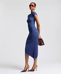 Avec Les Filles Women's Radial-Rib Midi Dress