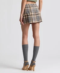 Avec Les Filles Women's Plaid Mini Skort