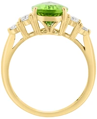 Effy Collection Peridot (2-1/3 ct. t.w.) & Diamond (1/4 ct. t.w.) Ring in 14k Yellow Gold