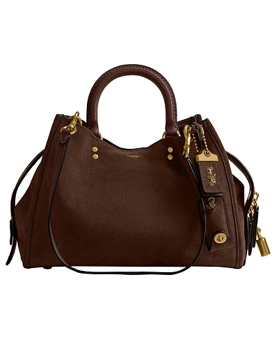 Coach Suede Rogue Medium Satchel Handbag