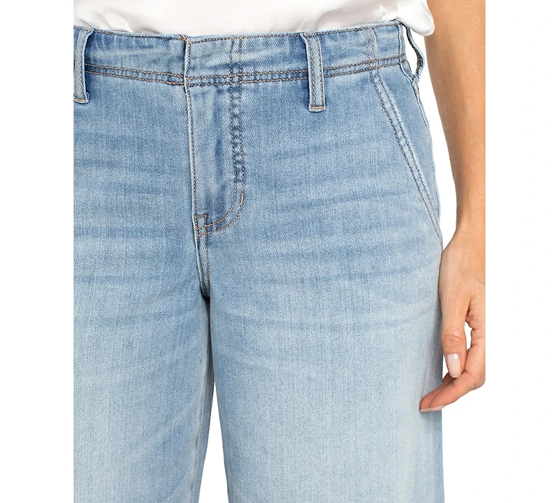 Liverpool Los Angeles Petite Weekender Wide-Leg Jeans