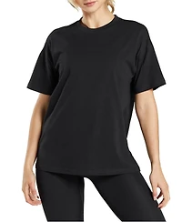 Blue Ice Women's Loose Fit Short Sleeve Crew Neck Solid Tee