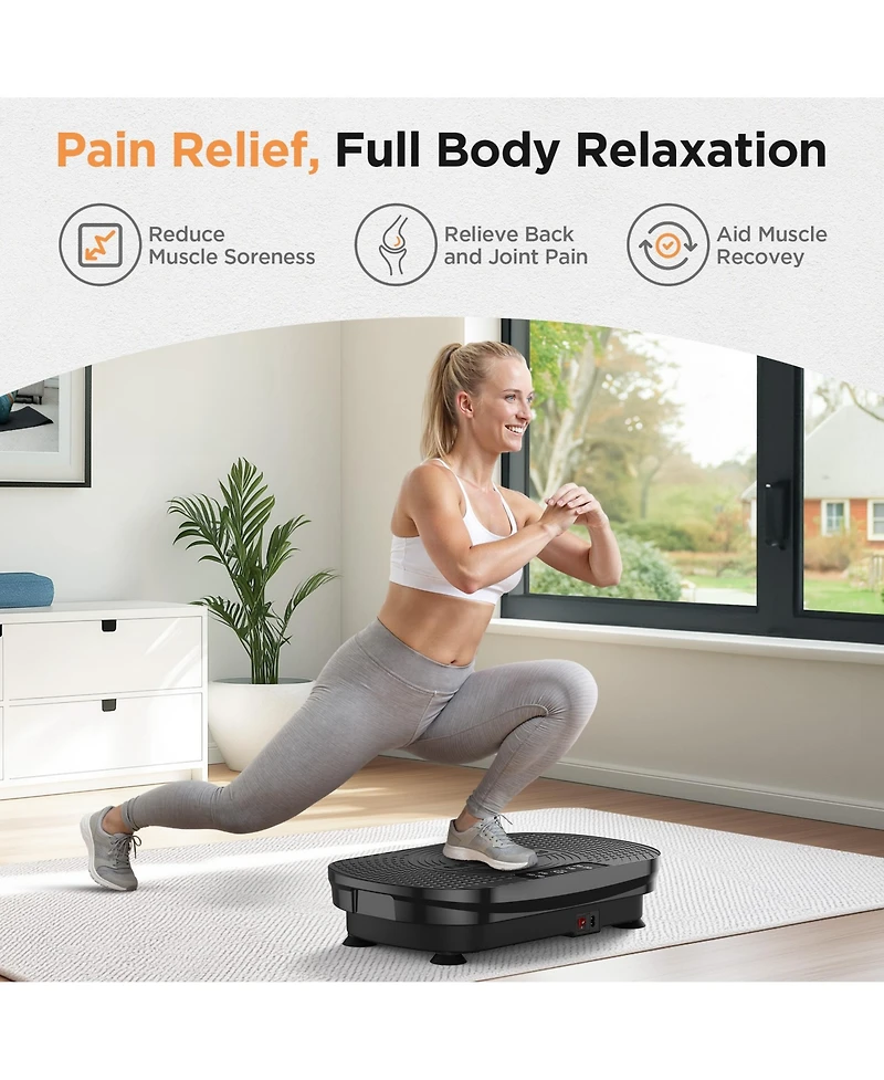 Fed Fitness Vibration Plate Exercise Machine, for Lymphatic Drainage, Power Platform Weight Loss, Toning, Wellness