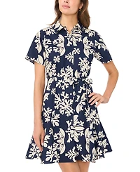 Msk Petite Flutter Sleeve Fit & Flare Dress