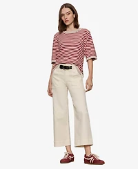 Sanctuary Women's Semi-Cropped Crewneck Sweater