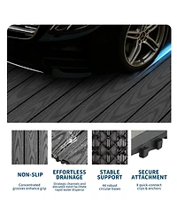 gaomon 9-Pack Waterproof Interlocking Patio Flooring Composite Deck Tiles for Indoor and Outdoor Use