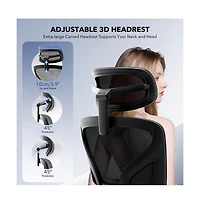 Gaomon Ergonomic Mesh Office Chair with 3D Adjustable Headrest Armrest and Retractable Footrest