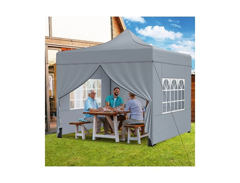 Boyel Living 10 x Feet Pop up Canopy Tent With 4 Removable Sidewalls And Wheeled Bag