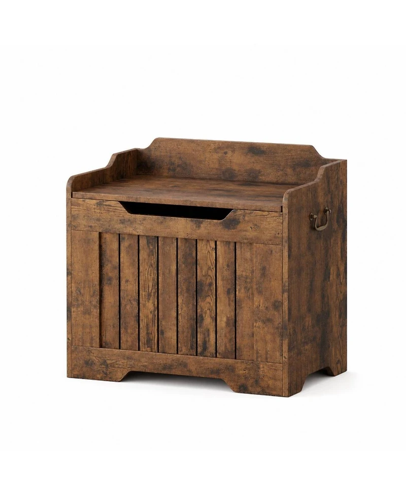 homfan Storage Chest and Toy Box with Safety Hinge, 350LBS Capacity, Entryway Bench for Living Room Playroom