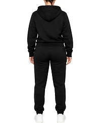 Blu Rock Women's Loose Fit Full-Zip Hoodie and Jogger Sweatpants Matching, 2-Piece Set