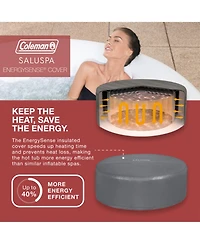 Bestway Coleman Miami Inflatable Hot Tub with 4 SaluSpa Seat and 4 Headrest Pillow