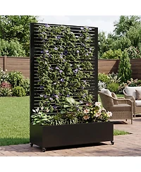 Streamdale Furniture Metal Raised Garden Bed with Trellis