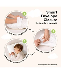 KeaBabies Lyra Muslin Toddler Pillowcases 13x18, 2-Pack Organic Cotton for Sleep & Travel