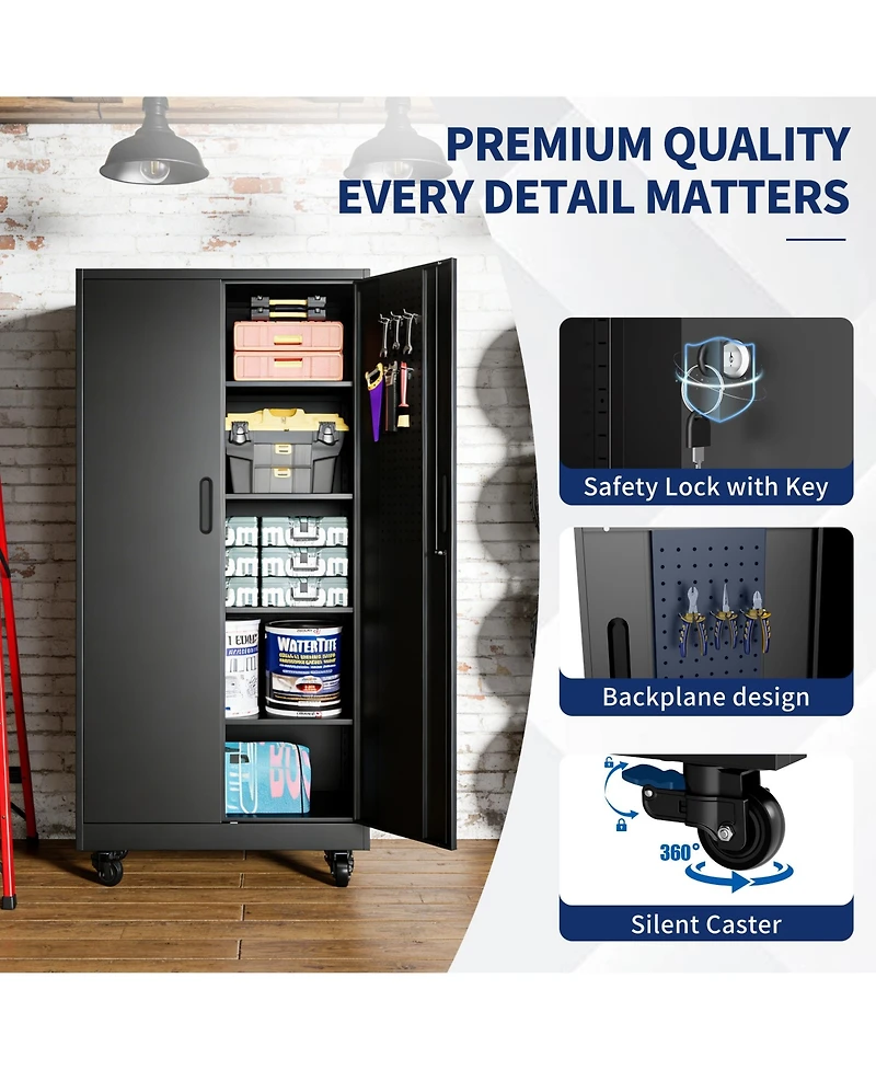 Viyet Metal Garage Cabinet