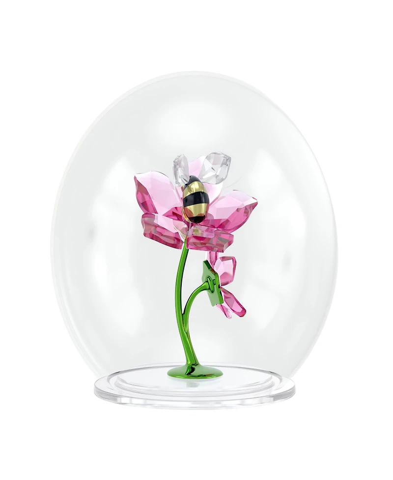 Swarovski Idyllia Glass Ball Bee and Flowers Crystal Figurine