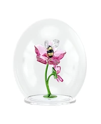 Swarovski Idyllia Glass Ball Bee and Flowers Crystal Figurine