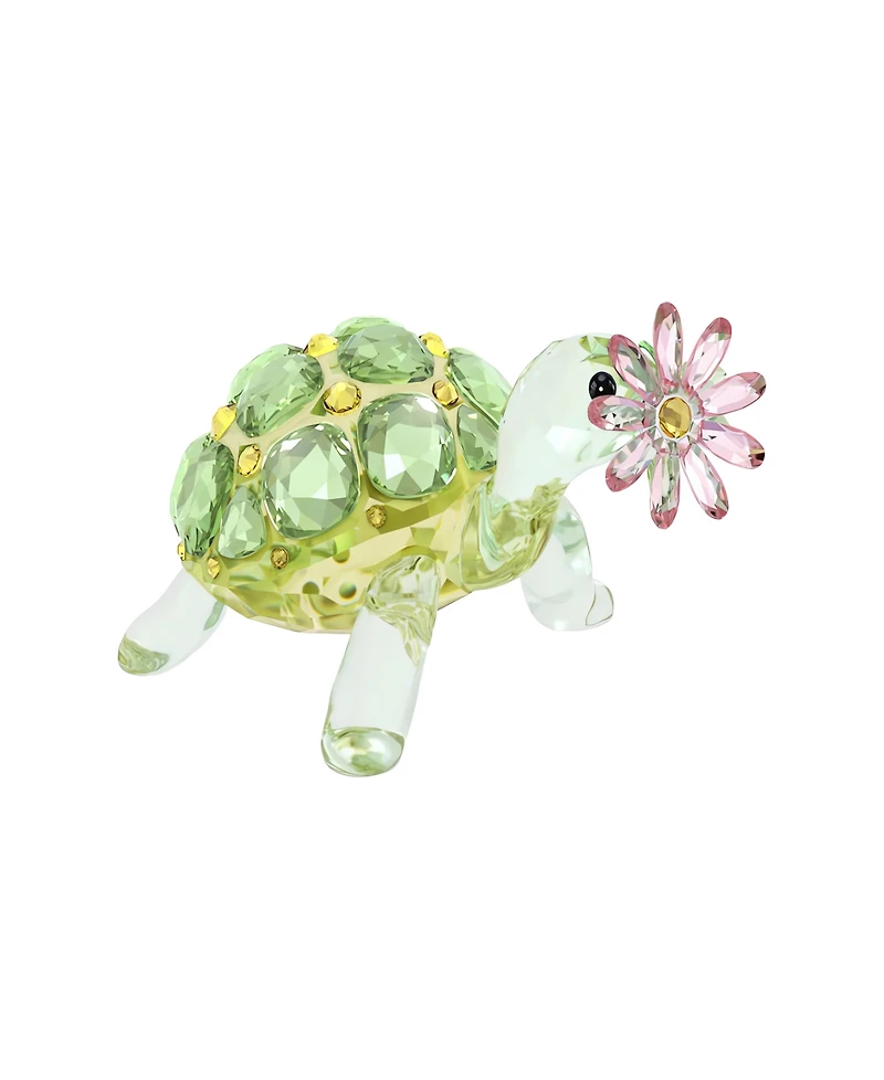 Swarovski Idyllia Tortoise and Daisy Crystal Figurine