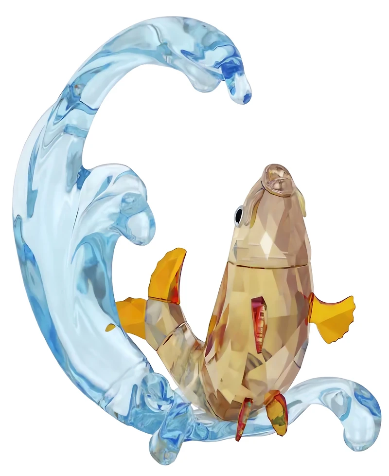 Swarovski Asian Symbols Golden Carp Crystal Figurine