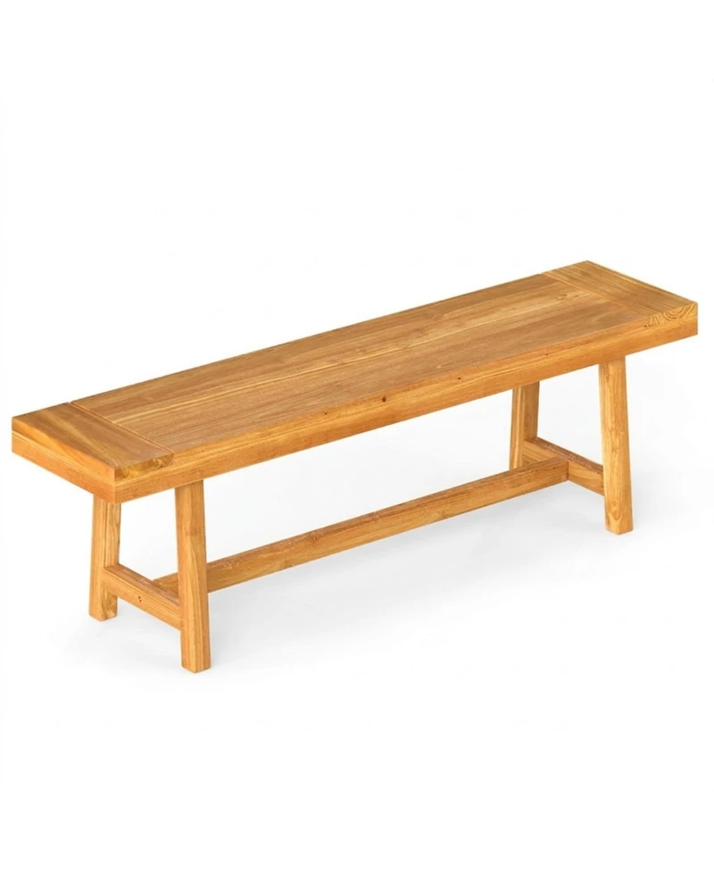 Gouun 63 in Solid Teak Wood Bench for up to 3 People