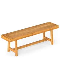 Gouun 63 in Solid Teak Wood Bench for up to 3 People