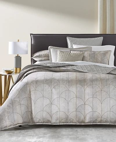 Hotel Collection Inlay Woven and Printed 3-Piece Duvet Cover Set, Full/Queen, Macy's Exclusive