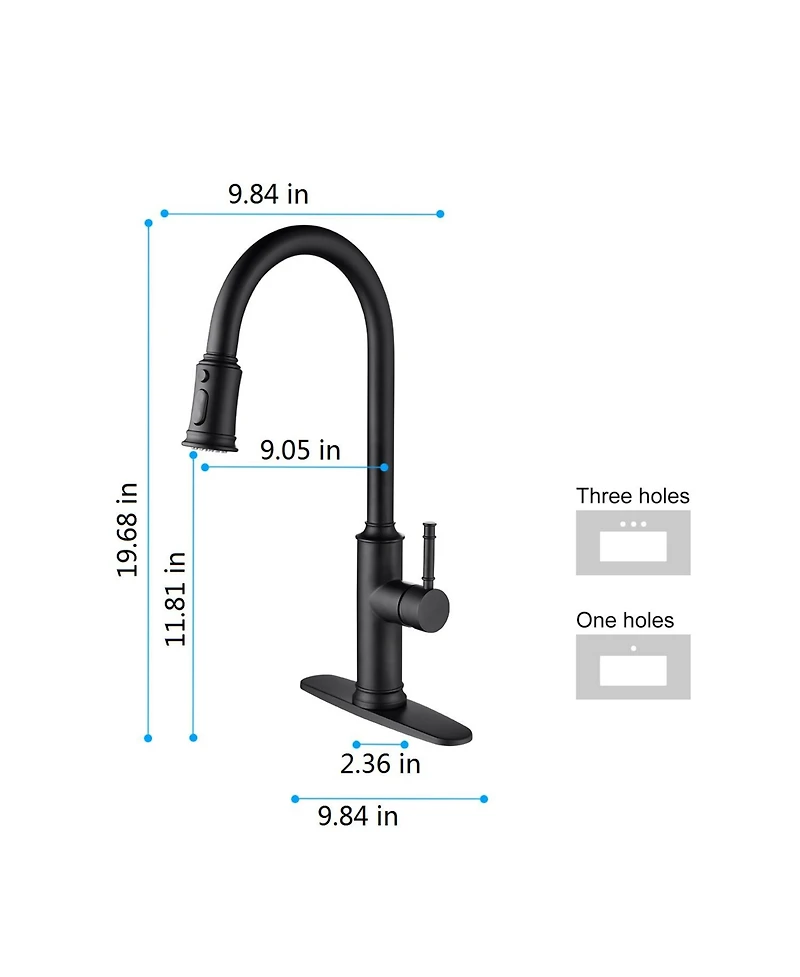 Phying Kitchen Faucet with Pull Out Spraye
