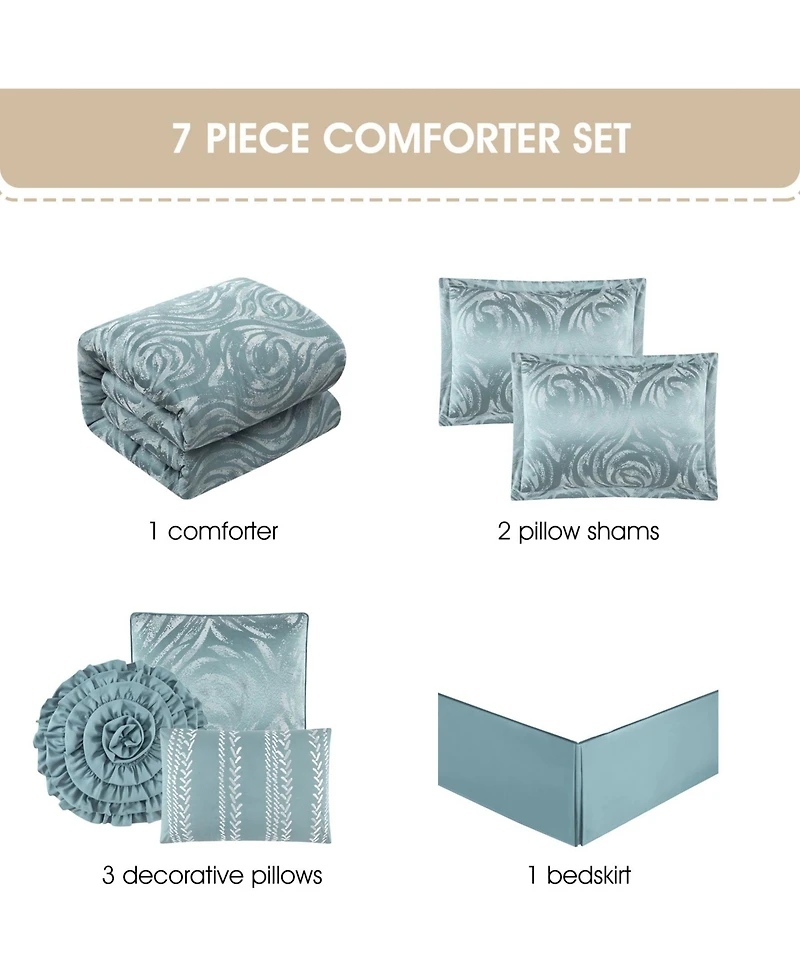 Stratford Park Alameda Floral 7-Pc. Comforter Set